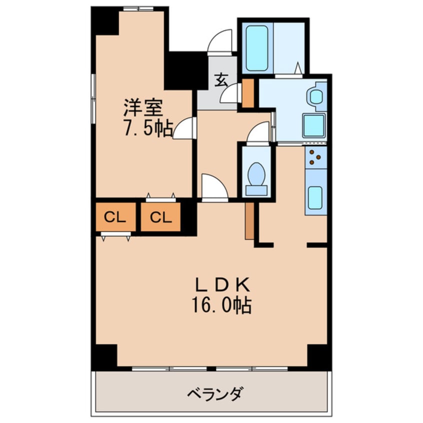 間取図 名古屋市営地下鉄名城線/久屋大通駅 徒歩6分 7階 築19年