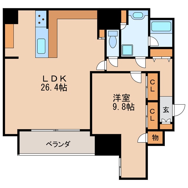 間取り図 名古屋市営地下鉄名城線/久屋大通駅 徒歩2分 8階 築10年