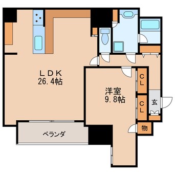 間取図 名古屋市営地下鉄名城線/久屋大通駅 徒歩2分 8階 築10年