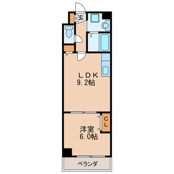 間取図 名古屋市営地下鉄東山線/新栄町駅 徒歩11分 3階 築22年