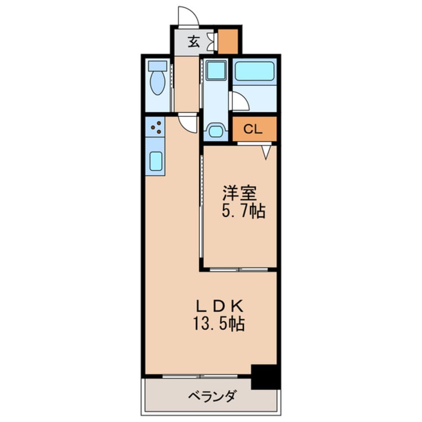 間取図 名古屋市営地下鉄桜通線/高岳駅 徒歩9分 2階 築8年