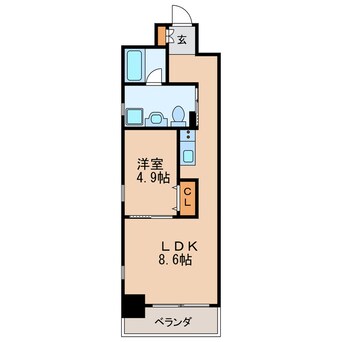 間取図 名古屋市営地下鉄桜通線/丸の内駅 徒歩3分 10階 築8年