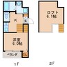 トライデント新栄Ⅰ 1Kの間取り