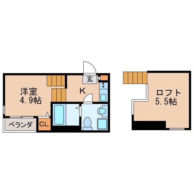 間取り図 名古屋市営地下鉄名城線/矢場町駅 徒歩6分 2階 築8年