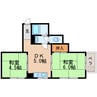 名古屋市営地下鉄名城線/矢場町駅 徒歩4分 3階 築56年 2DKの間取り