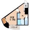 原ビル 1Kの間取り