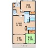 名鉄瀬戸線/森下駅 徒歩12分 2階 築35年 3LDKの間取り