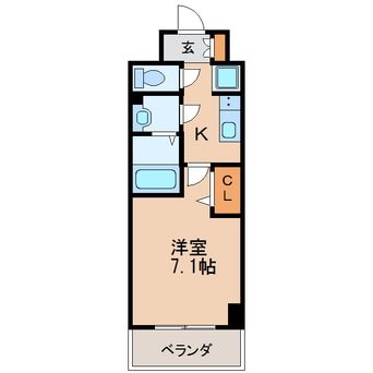 間取図 名古屋市営地下鉄桜通線/車道駅 徒歩6分 6階 築6年