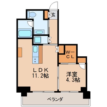 間取図 名古屋市営地下鉄名城線/矢場町駅 徒歩9分 17階 築6年