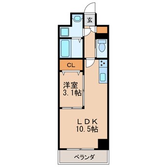間取図 名古屋市営地下鉄名城線/矢場町駅 徒歩10分 3階 築6年