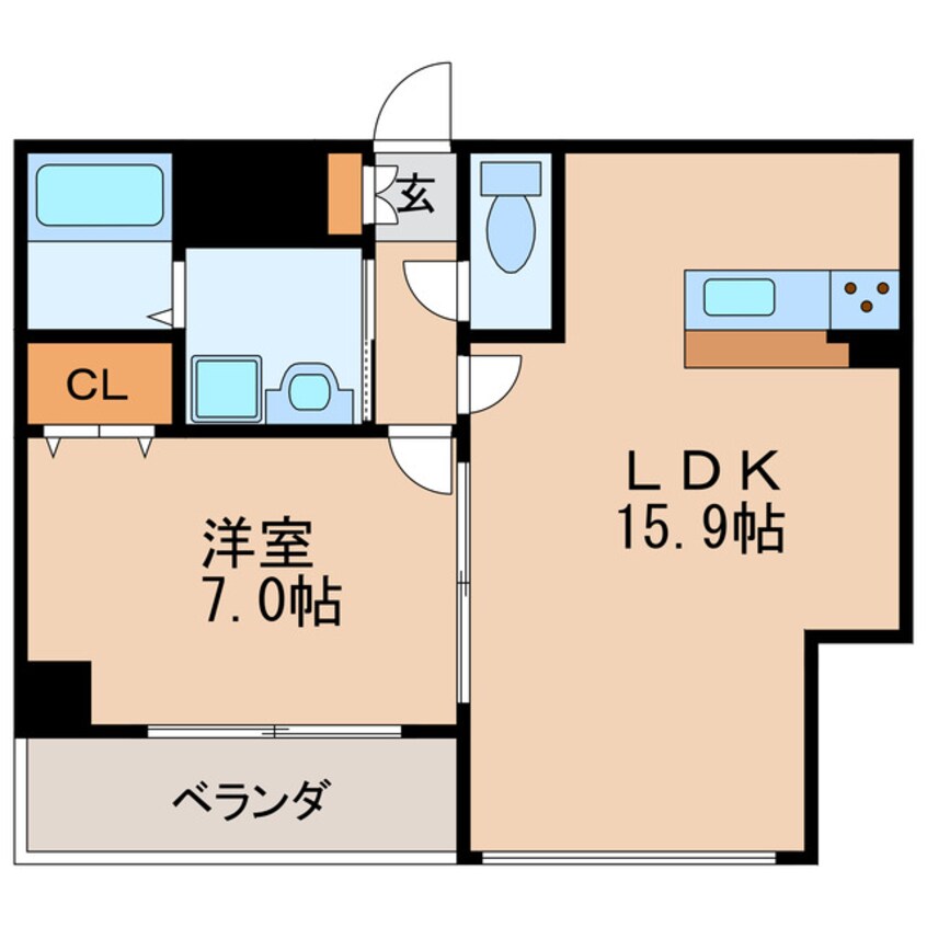 間取図 名古屋市営地下鉄名城線/矢場町駅 徒歩10分 7階 築6年