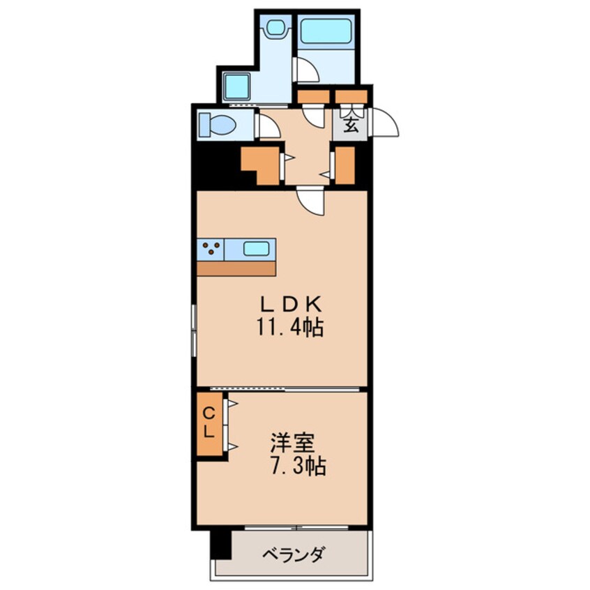 間取図 名古屋市営地下鉄名城線/久屋大通駅 徒歩5分 15階 築6年