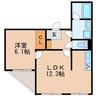 白壁ふたば荘 1LDKの間取り