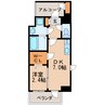 エステムコート名古屋新栄Ⅱアリーナ 1DKの間取り