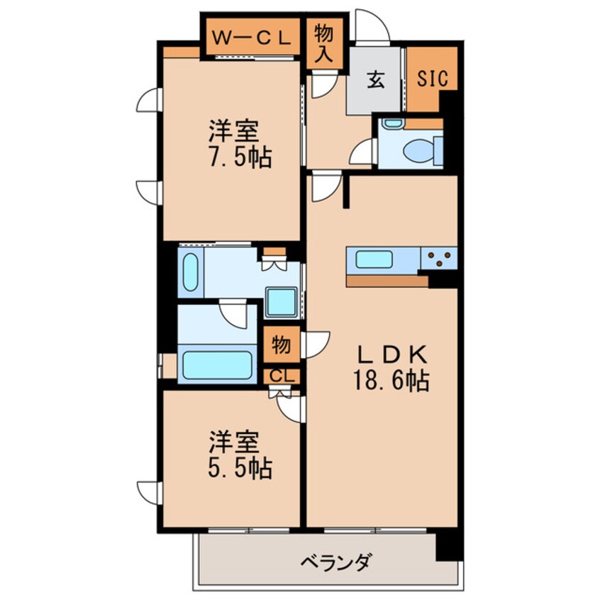 間取図 ジュネス清水