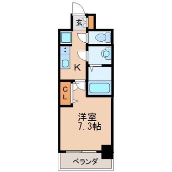間取図 名古屋市営地下鉄東山線/新栄町駅 徒歩8分 8階 築6年