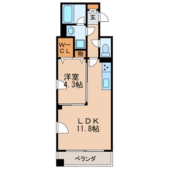 間取図 名古屋市営地下鉄鶴舞線/鶴舞駅 徒歩9分 3階 築6年