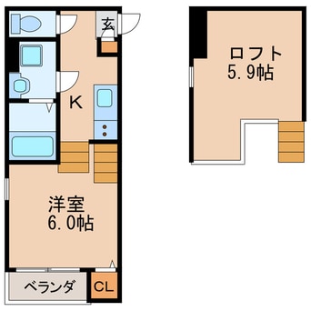 間取図 名鉄瀬戸線/清水駅 徒歩8分 1階 築7年