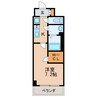 プレサンス丸の内アデル 1Kの間取り