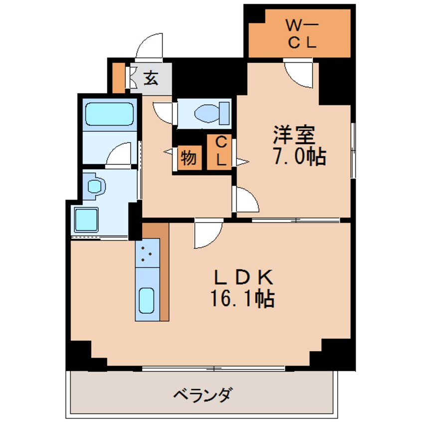 間取図 名古屋市営地下鉄桜通線/丸の内駅 徒歩1分 13階 築6年
