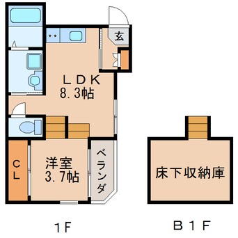 間取図 名古屋市営地下鉄桜通線/車道駅 徒歩8分 1階 築8年