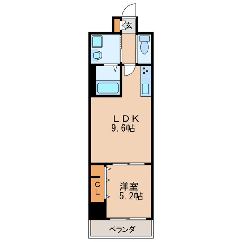 間取図 名古屋市営地下鉄名城線/矢場町駅 徒歩11分 5階 築5年