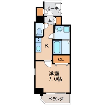 間取図 名古屋市営地下鉄鶴舞線/鶴舞駅 徒歩10分 4階 築5年