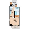 エステムコート名古屋新栄Ⅲグローリィ 1Kの間取り
