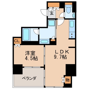 間取図 名古屋市営地下鉄東山線/伏見駅 徒歩3分 15階 築6年