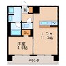 名古屋市営地下鉄名城線/矢場町駅 徒歩8分 4階 築5年 1LDKの間取り