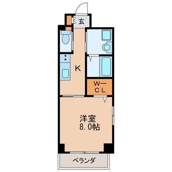 間取図 名古屋市営地下鉄桜通線/高岳駅 徒歩3分 2階 築5年