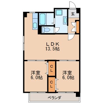 間取図 名古屋市営地下鉄鶴舞線/鶴舞駅 徒歩8分 4階 築45年