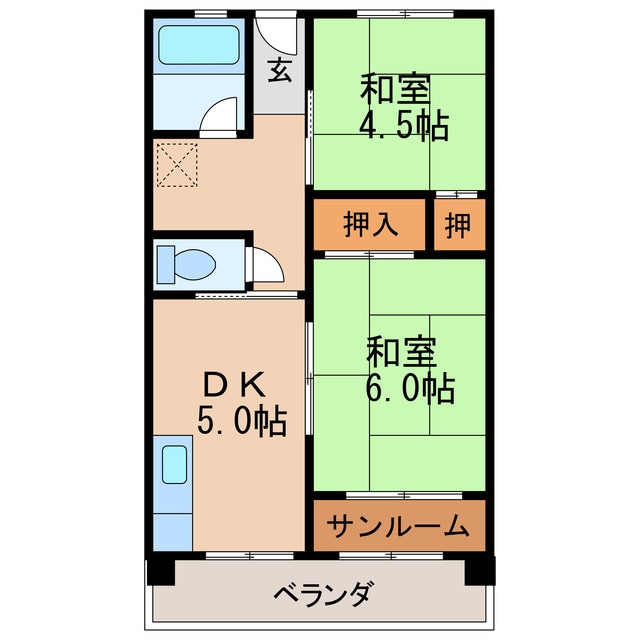 間取り図 名古屋市営地下鉄名城線/名城公園駅 徒歩7分 3階 築54年