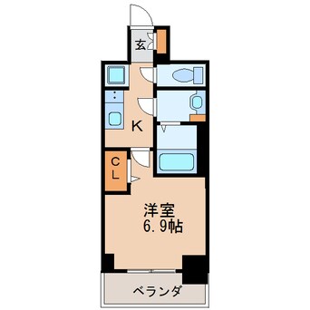 間取図 名古屋市営地下鉄名城線/久屋大通駅 徒歩5分 2階 築5年