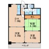 名古屋市営地下鉄東山線/新栄町駅 徒歩6分 6階 築37年 3DKの間取り