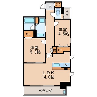 間取図 名古屋市営地下鉄名城線/久屋大通駅 徒歩2分 11階 築5年