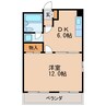 栄スカイタウン 1DKの間取り