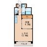 名古屋市営地下鉄鶴舞線/鶴舞駅 徒歩9分 4階 築4年 1LDKの間取り