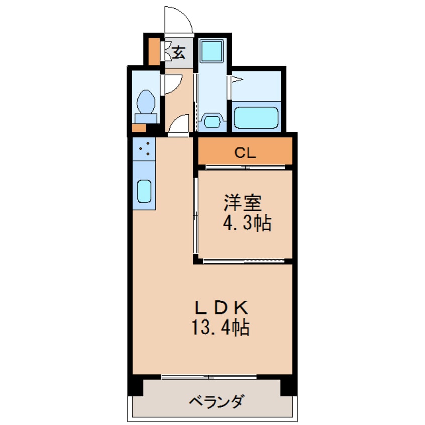 間取図 名古屋市営地下鉄鶴舞線/鶴舞駅 徒歩9分 14階 築4年