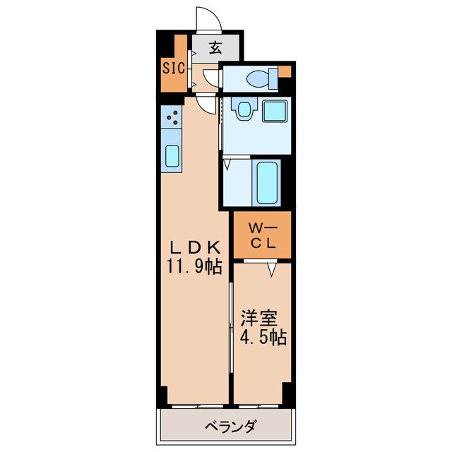 間取り図 名古屋市営地下鉄鶴舞線/鶴舞駅 徒歩9分 12階 築4年