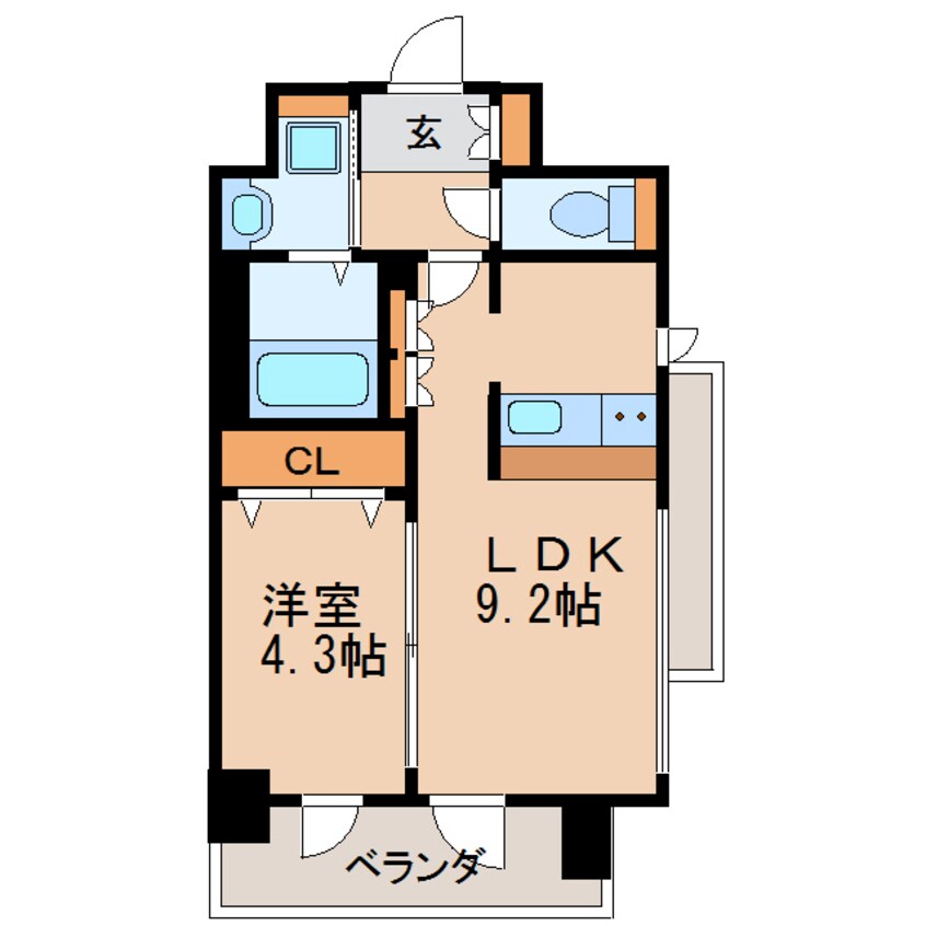 間取図 アドバンス名古屋モクシー