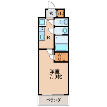 間取図 名鉄瀬戸線/清水駅 徒歩6分 8階 築4年