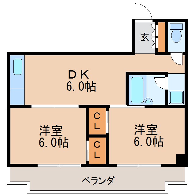 間取り図 名古屋市営地下鉄名城線/矢場町駅 徒歩5分 5階 築43年