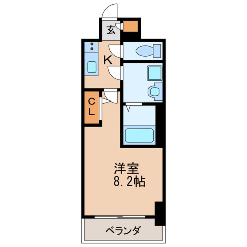 間取図 名古屋市営地下鉄東山線/新栄町駅 徒歩7分 2階 築4年