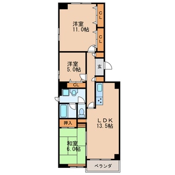 間取図 名鉄瀬戸線/東大手駅 徒歩9分 1階 築42年