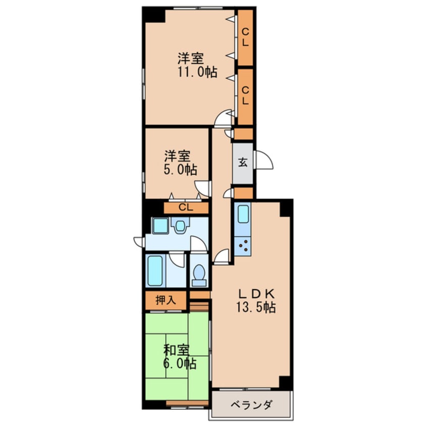 間取図 名鉄瀬戸線/東大手駅 徒歩9分 1階 築42年