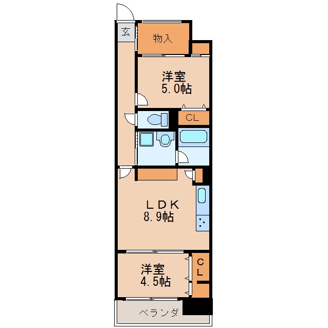 間取り図 名古屋市営地下鉄東山線/新栄町駅 徒歩2分 10階 築4年