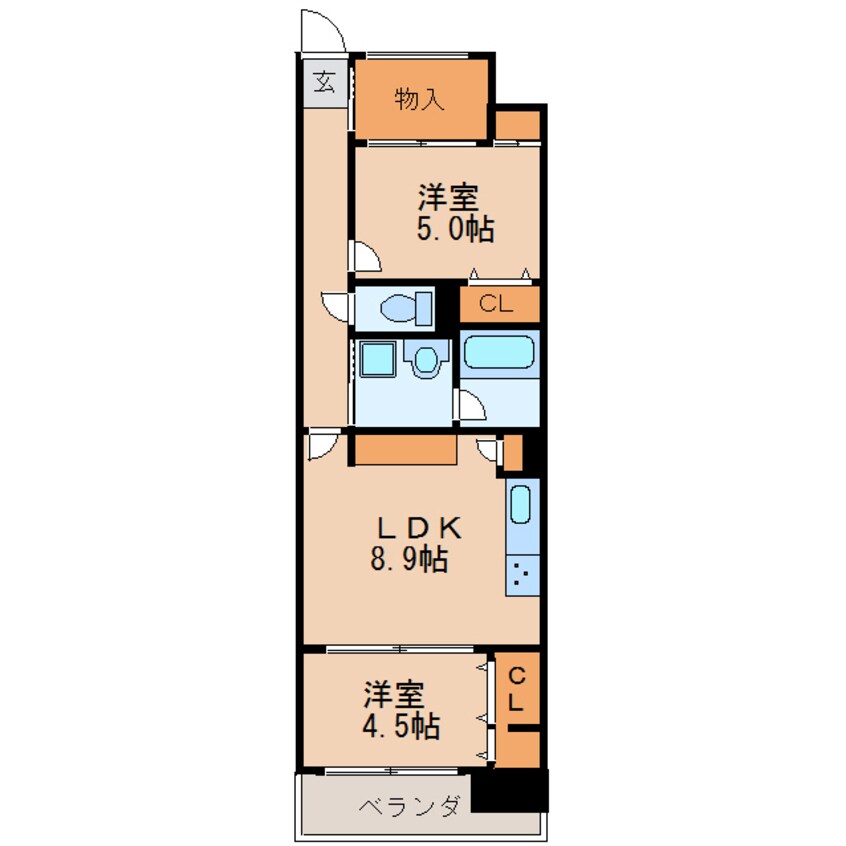 間取図 名古屋市営地下鉄東山線/新栄町駅 徒歩2分 10階 築4年