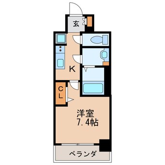 間取図 プレサンス ジェネ 新栄町駅前 葵