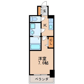 間取図 名古屋市営地下鉄桜通線/車道駅 徒歩6分 6階 築4年